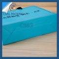 Bolsa de compras azul impresa con estampado negro y asa ancha de satén (CMG-MAY-041)